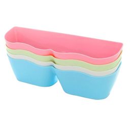 2021 5 Colour Plastic Slipper Wall Rack Self Adhesive Tape Living Room Bathroom Wall hanging Shoe Storage Organiser Shelf