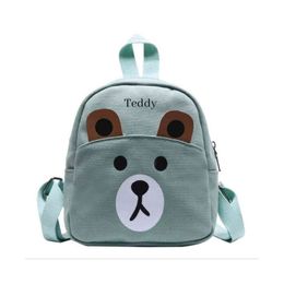 Personalised Name Bear Backpack with ANY NAME Toddler School Bag Custom Children Travel Shopping Rucksacks Bear Shoulder Bags Y1105