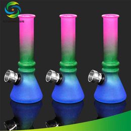 Acrylic Ice Blue cool pipe diameter 14mm Colourful gradient water pipe