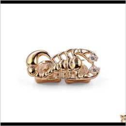 Grillz, Dental Body Jewelry Drop Delivery 2021 Scorpion Single Gold Tooth Cover Halloween Teeth Grills Rapper Hip Hop Accessories Selling In