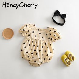 summer baby short sleeved climbing suit girl clothes bodysuit 210515