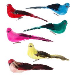 Decorative Objects & Figurines Random Colour Artificial Foam Feather Simulation Bird DIY Party Crafts Magnet Doves