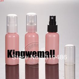 Wholesale 300pcs/lot Capacity 50ml Empty PET Plastic Pink Water Spray Bottle Container with Sprayer Cap For Cosmetic Packaginggoods