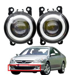 Fog light 2 pcs Styling Angel Eye LED Lens Front Bumper Lamp 12v H11 with for Peugeot 607 Saloon 2000-2006