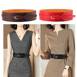 Belts Fashion Women Belt Circle Leather Body Shaping Bands Wide All Match Dress Red Black Silver Brown Waist Wholesale