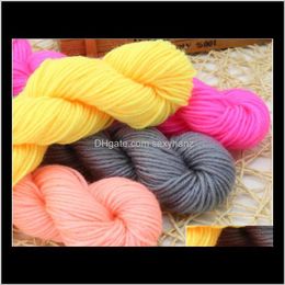 Yarn Clothing Fabric Apparel Drop Delivery 2021 Medium Coarse Wool Hand Diy Knitting Crochet Cotton Slipper Cushion Acrylic Baby Line Wholesa