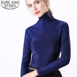 Shirts Ladies Long Sleeve T Solid Turtleneck Harajuku Shirt Plus Size Tops For Women Clothes 5901 50 210415