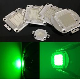 Cob LED Bead 10W / 20W / 30W / 50W / 100 W Green Chip Beads Lâmpada Lâmpada Módulo Módulo 520-525NM Floodlight 30Mil Navio Grátis 10pcs