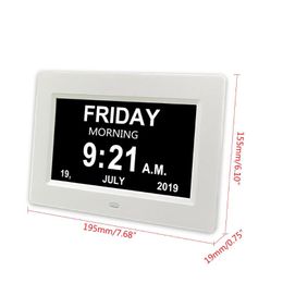 "Inch Digital Clock Calendar With Date Day Reminder For Elderly And Children 51BD Timers