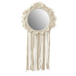 Mirrors Wall Decor Hanging Mirror Farmhouse Makeup For Home Sun Flower Shape Bathroom Art Literary