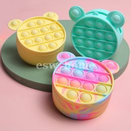 Party Favour Fidget Toys Push Bubbles Toy Rainbow Coin Purse Wallet Ladies Bag Silica Simple Dimple Crossbody Bags For Girls