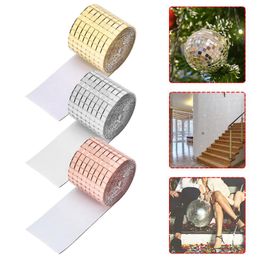Window Stickers Self Adhesive Real Glass Silver Mirrors Mosaic Tiles Sticker For Craft Square Diy Decoration Accessory