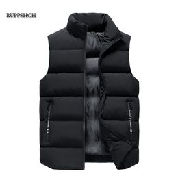 Men Vest Casual Vest Autumn and Winter Thickening Increase M-8Xl Down Jacket Men 210914