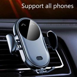 15W Wireless Car Charger Infrared Air Vent Outlet Moun Attachment Easy to Install Fast Charging GPS Stand