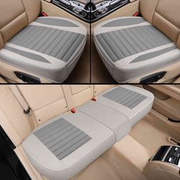 3D Universal Flax Car Cover Breathable Auto Cushion Protector Front Rear Adjustable Automobile Seat Pad Mat