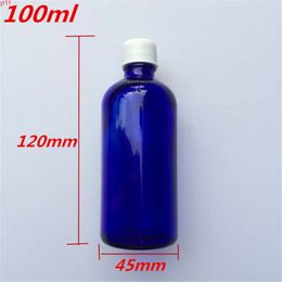 10 pcs 45x120 mm Dark Blue 100ml Glass Personal Care Perfume Bottles DIY White Plastic Common Cap&Plugs Essential Oil Bottlesgood qty