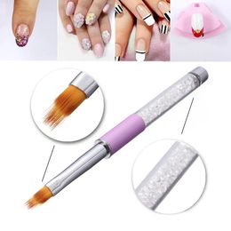 Purple Nail Ombre Brush Manicure Tools DIY Design Drawing Painting Pen