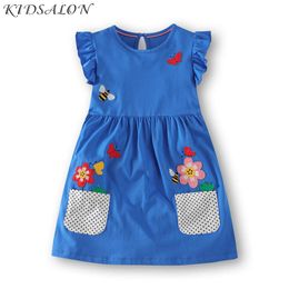 Baby Girls Dress Party Brand Summer Floral Dresses for Children Clothing Vestidos Girl Princess Dress Kids Costumes Q0716