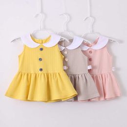 Newborn Baby Girl Dress Summer Sleeveless Cute Clothes 1st Birthday For Pink es Frocks Out Q0716