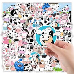 50Pcs Cute Cartoon Cows Stickers Non-random For Car Bike Luggage Sticker Laptop Skateboard Motor Water Bottle Snowboard wall Decals Kids Gifts