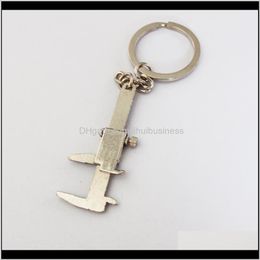 Keychains Fashion Aessories Arrival Movable Vernier Calliper Ruler Model Keychain Metal Pendant Key Chain Chaveiro C Kole4273k
