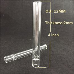4inch Cheapest Glass cigarette bat One Hitter Pipe Clear Glass tube for smoking tobacco hand pipes Hookah accessories