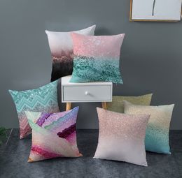 The latest 45X45CM pillow case, gradient Colour abstract sequin pattern style selection, texture home furnishing cushion, support custom logo