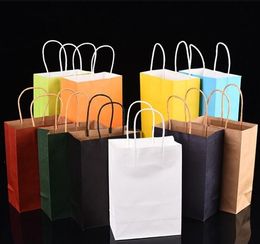 Multifunction Paper Bag Kraft Shopping Bags with Handles 21x15x8cm