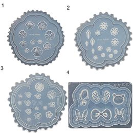 mold acrylic nails UK - Nail Art Kits 3D DIY Stencils Set Acrylic Molds NailArt Flower Resin Silicone Mold Mould For Tips Decoration Accessories