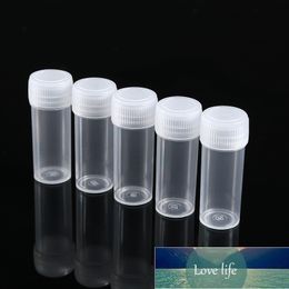 5pcs 5ml Plastic Sample Bottle Test Tube Mini Bottles Vials Storage Containers Translucent 14x40mm