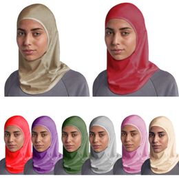 Ethnic Clothing Modal Cotton Muslim Women Hijab Scarf Wrap Amira Hat Underscarf Headwear Islamic Inner Cap Niqab Turban Solid Colour Middle E
