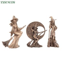 Resin Personality Witch Statue Nordic Minimalist Handmade Crafts Home Decor Ornaments Sculpture Office Decoration Figurine Gifts 211108