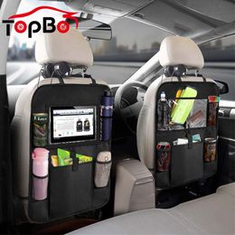 Car Organizer Multi-Pocket Backseat Stowing Tidying Hanging Storage Bag Tablet Cup Holder Anti-Kick Mats