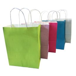 10Pcs Luxury Party Bags Kraft Paper Gift Bag with Handles Recyclable Loot Bag 