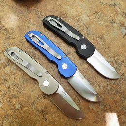 Factory Price 3 Colours Automatic Tactical Folding Knife 154CM Satin Steel Blade Aviation Aluminium Handle EDC Pocket Folder Knive