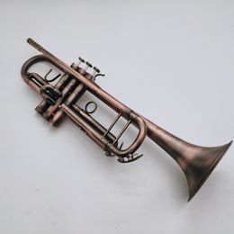 Brass Instrument Bb Tune Trumpet Antique Copper Plated Professional Brand MARGEWATE With Case Mouthpiece Golves Accessories