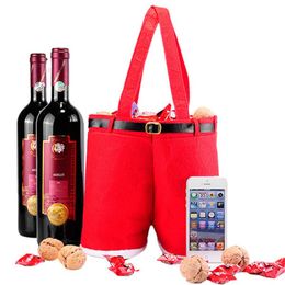 Christmas decoration red green xmas pants gift bag wedding candy bags creative household goods Christmas gifts