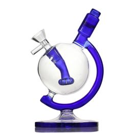 Globe style Bong Hookahs Dab Rig Water Pipes 5.7inches Recycler bubbler with glass bowl oil pipe figure of the earth