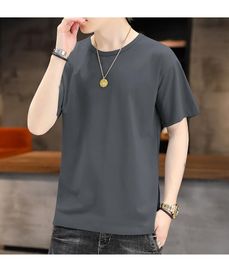 Towel 2021 Men Summer Cotton Tee Shirts Solid Colour Short Sleeves Boy White T-shirt Breathable Clothing Simple Style Shorts
