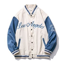 Men Baseball Jacket Embroid Thin Oversize Loose Casual Women's Boyfriend Style Men's Bomber Varsity Unisex Couple 211110