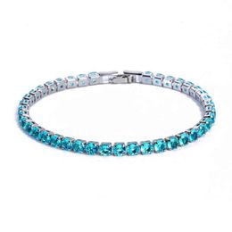 New Trendy Iced Out Cubic Zirconia Diamond Tennis Bracelet Charm Temperament Bracelet