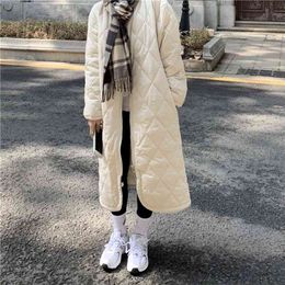 Womens Parkas Winter Jacket Women Plus Size Outwear Long Parka Mujer Cotton Padded Overcoat Casual Oversize Coat Female 210423