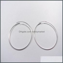 Hoop & Hie Earrings Jewelry Woman Earring 0Mm Round Shape Hollow Through Pipe Circle Drop Delivery 2021 Lng2B