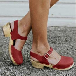 New Summer Fashion Platform Sandals Women Wedge Shoes Buckle Strap Ladies Leather Boots Casual Increase Height Sandal Plus Size Y0721