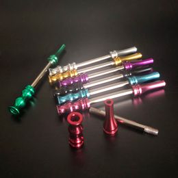 Metal Aluminum Alloy Rod With Shisha Nozzle Mouth Tips for Hookah Smoking Blunt Joint Holder Mouthpiece Drip Tip Sheesha Narghile