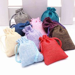 15pcs Size 6.5x8.5cm Cotton Bags Christmas Halloween Gift Box Packaging Gift Bags Wedding Candy Box Chocolate Bags H1231