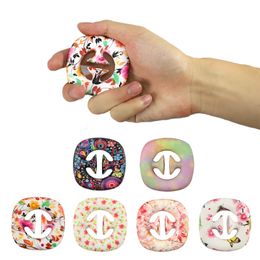 8 Colours Printing Silicone Fid get Toy Accessories Hand Grab Antistress Toys Autism Special Needs Stress Relief Calming Simple Fidget Sensory