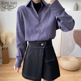 Autumn Long Sleeve Shirt Women Korean Fashion Clothing Office Lady Loose White POLO Collar Tops Blusas 11966 210427