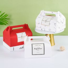 Portable Take-Out Packing Gift Box for Baking Cake/Cookie Merry Christmas Favour Party Decorations