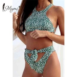 Miyouj String Bikini Set Bandeau Biquinis Feminino Bandage Swimwear Women Bathing Suit Bikinis Female Summer Swimsuit 210722